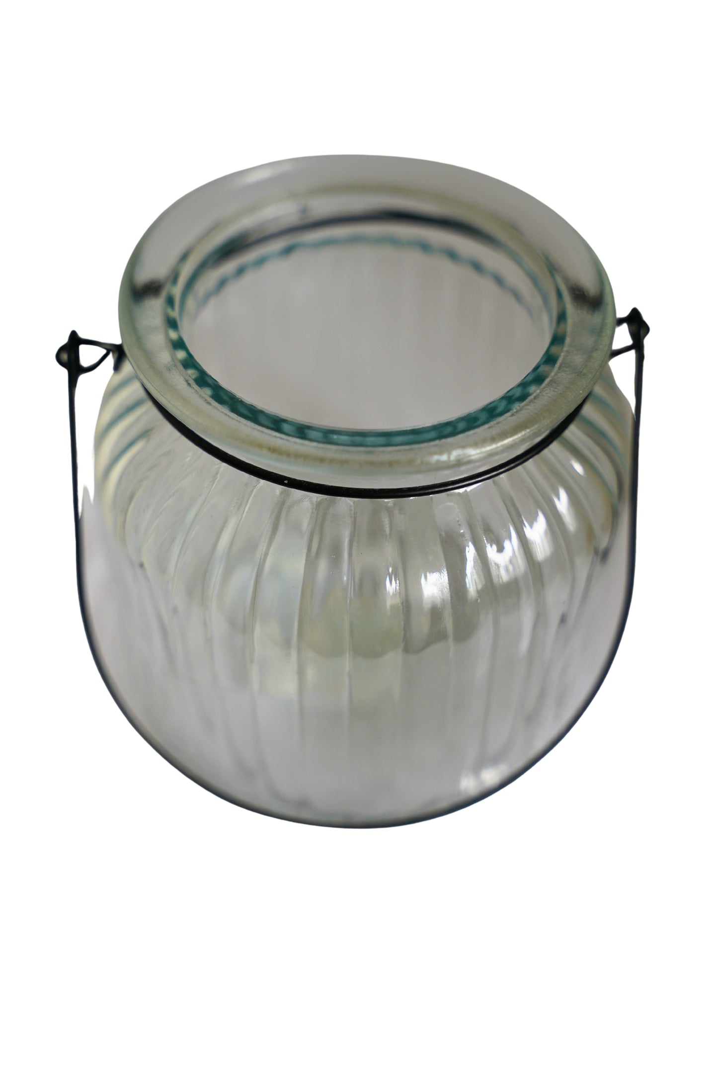 Windlicht hängend – Rund & geriffelt – 10,5 × 11 cm – Romantische Lichtdekoration mieten