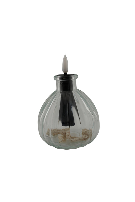 Vase Glas gemischt – Weiß, Grau & Rosé – 10 × 8 cm – Kleine Tischvasen mieten