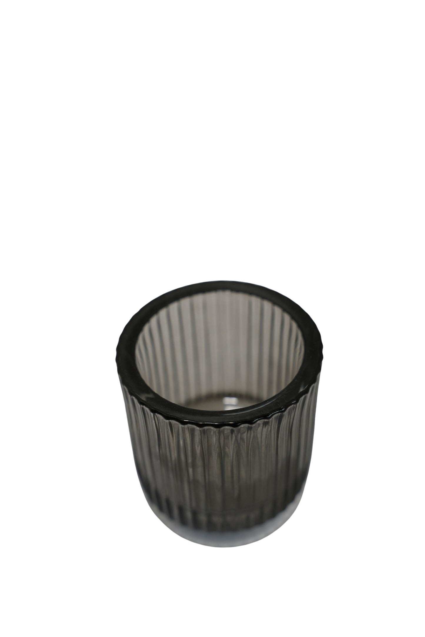 Teelichtglas rund – Rauchgrau – 8,5 × 7,5 cm – Moderne & elegante Lichtdekoration mieten