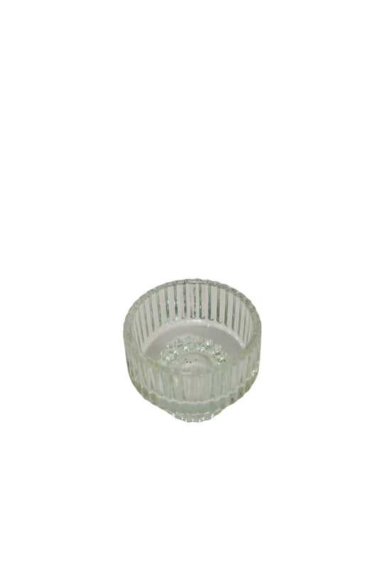 Teelicht- & Stabkerzenhalter aus Glas – 5 × 6 cm – Vielseitige Lichtdekoration mieten