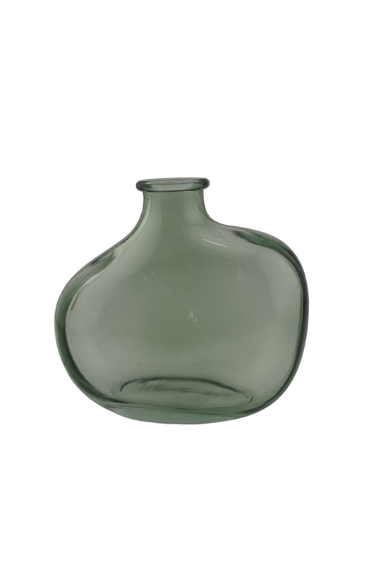 Vase grün breit – 10 × 11 cm – Breite Glasvase mieten