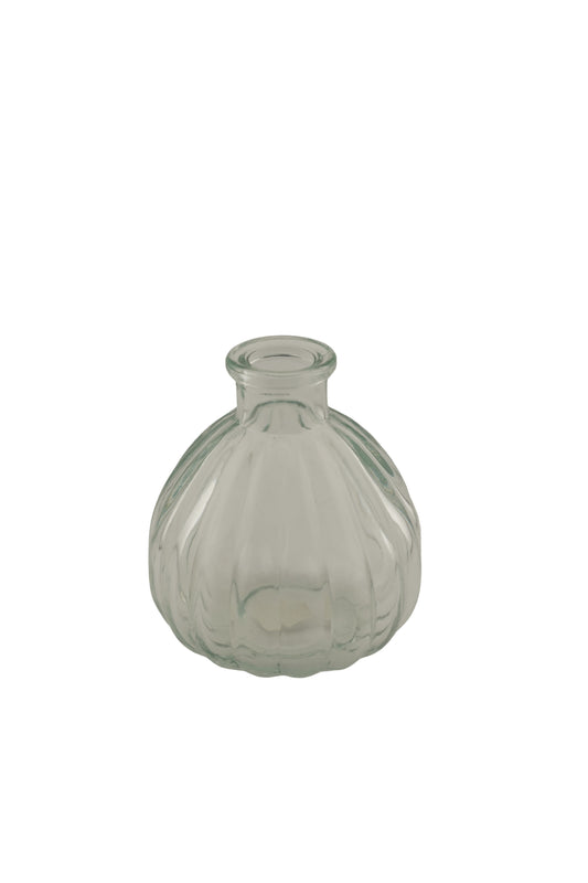 Vase Glas gemischt – Weiß, Grau & Rosé – 10 × 8 cm – Kleine Tischvasen mieten
