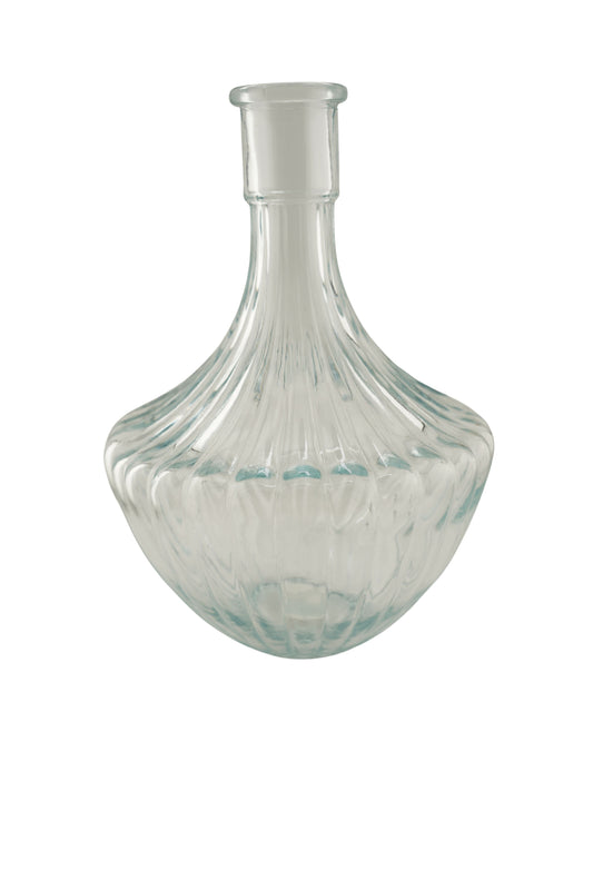 Bodenvase geriffelt – 24 × 17 cm – Elegante große Glasvase mieten